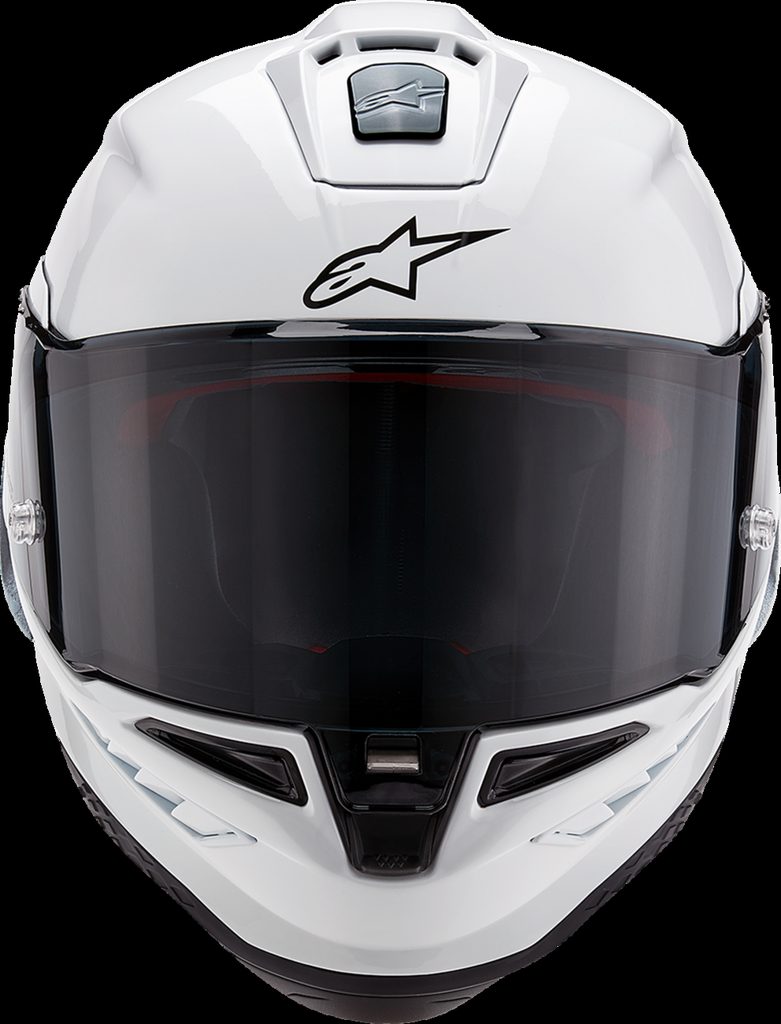 S-R10 SOLID HELMET WHT GLS/BLK MT