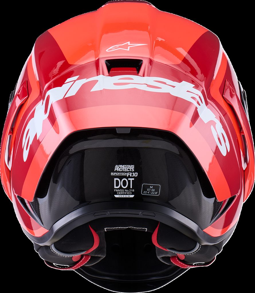 HELMET S-R10 ARIUS BK/WH/ DBL RD GLOSS ECE06/DOT