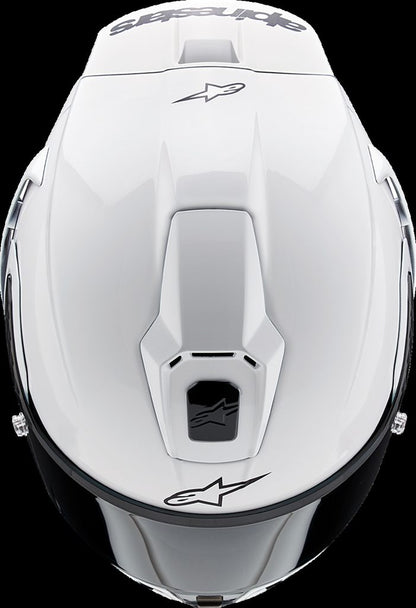 S-R10 SOLID HELMET WHT GLS/BLK MT