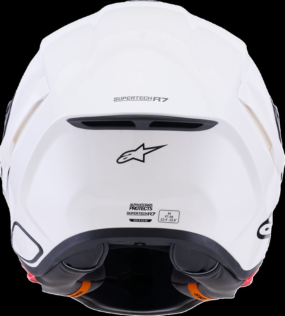 HELMET S-R7 SOLID WT GLOSS ECE06/DOT
