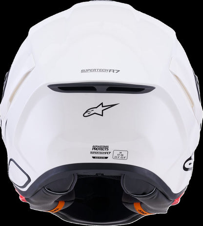 HELMET S-R7 SOLID WT GLOSS ECE06/DOT