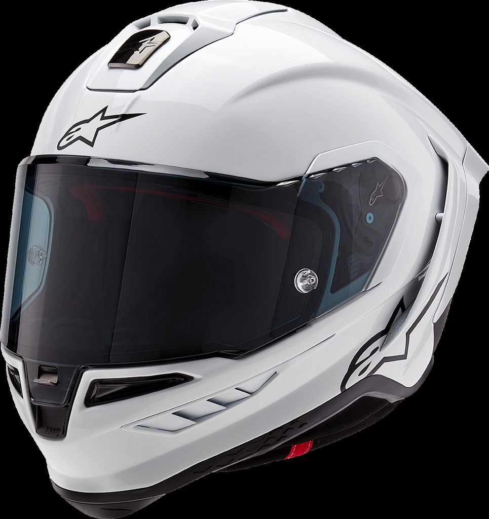 S-R10 SOLID HELMET WHT GLS/BLK MT