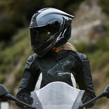 S-R10 SOLID HELMET BLK CARB M&G