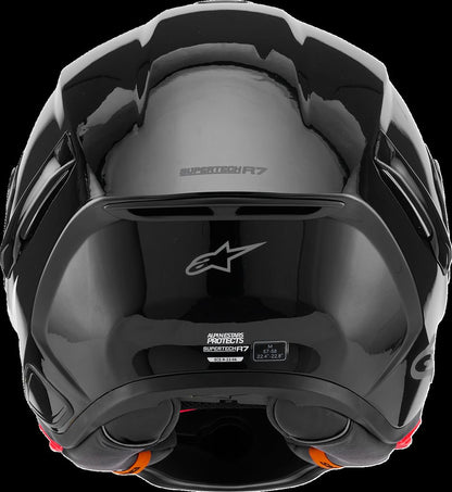 HELMET S-R7 SOLID BK GLOSS ECE06/DOT