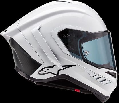S-R10 SOLID HELMET WHT GLS/BLK MT