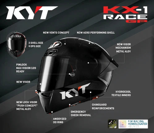 KYT KX-1 Race GP Full-Face Motorcycle Helmets
