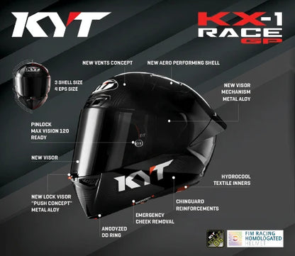KYT KX-1 Race GP Full-Face Motorcycle Helmets