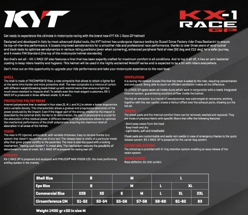 KYT KX-1 Race GP Full-Face Motorcycle Helmets