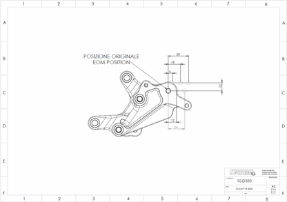 DUCATI V2 2025 – FOOTPEGS – REARSET - SPIDER RACING